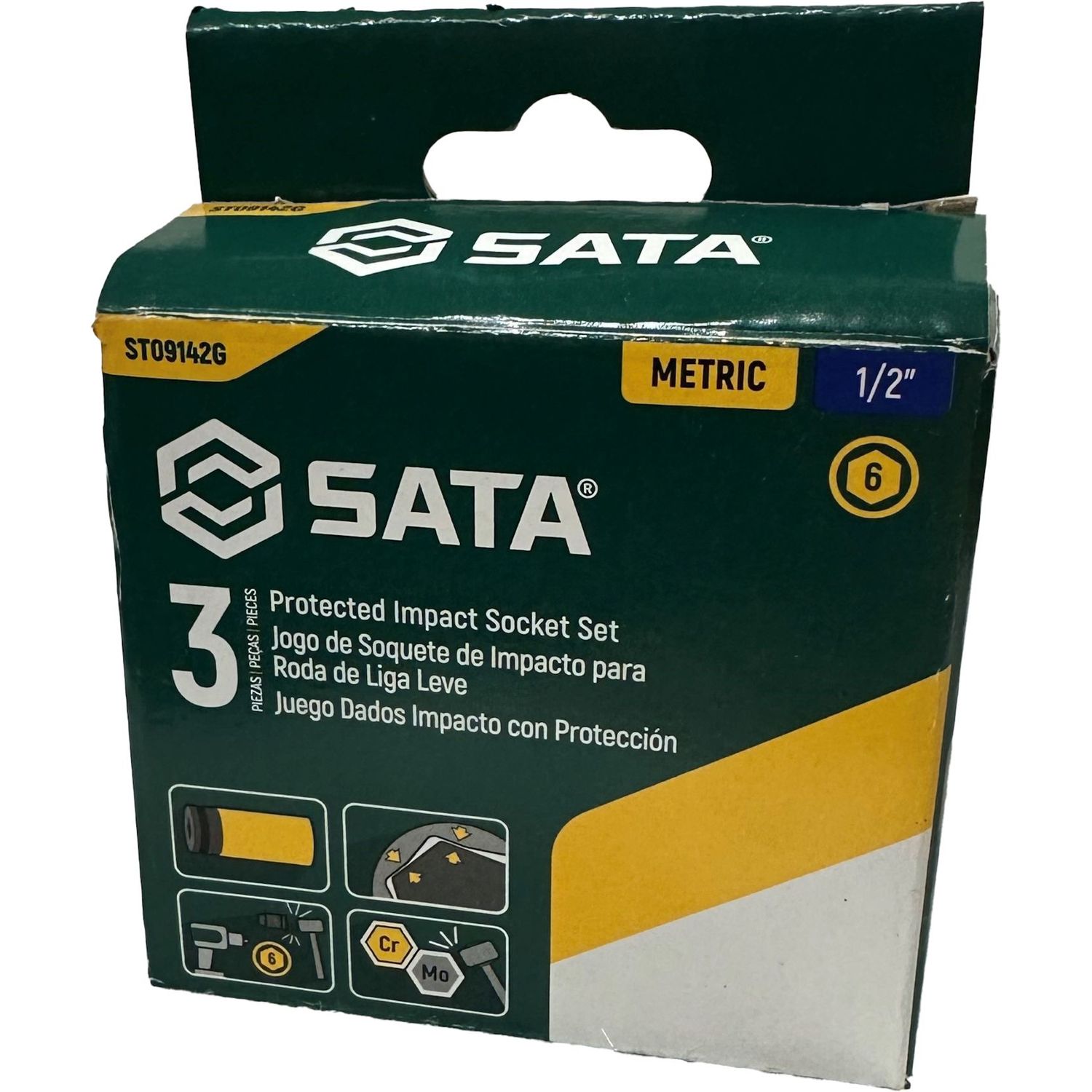 Voimahylsysarja Sata 1/2" 17-21mm 3 osaa