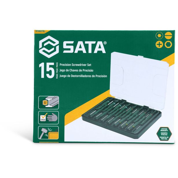 Elektroniikkaruuvitalttasarja Sata PH/TX/SL 15 osaa