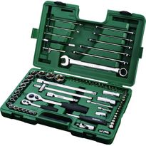Hylsy/kiintolenkkiavainsarja Sata 1/4&quot;-1/2&quot; 76 osaa