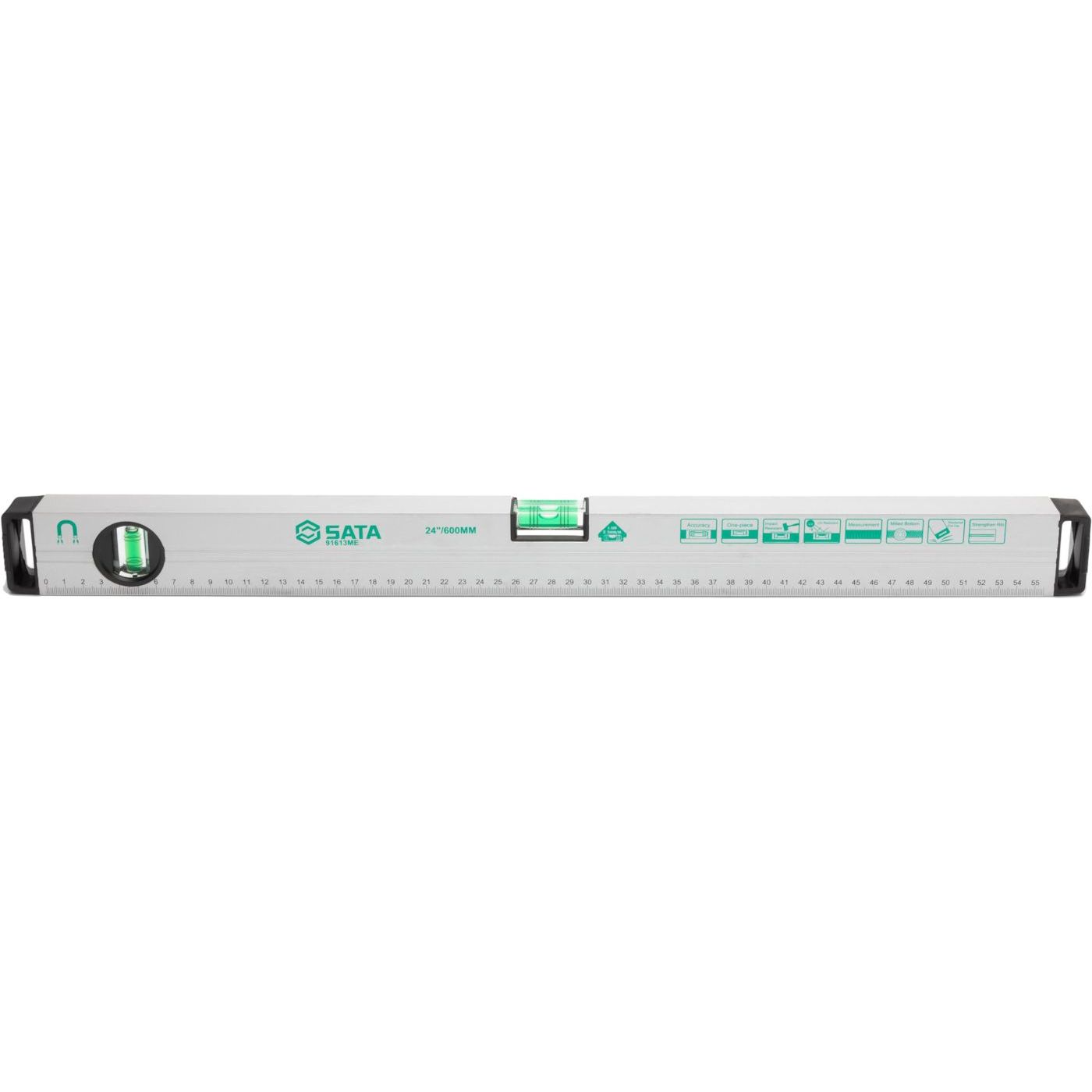 Magneettinen vesivaaka Sata, 75cm tarkkuus 0.5mm/1mm