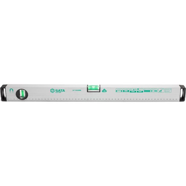 Magneettinen vesivaaka Sata, 120cm tarkkuus 0.5mm/1mm