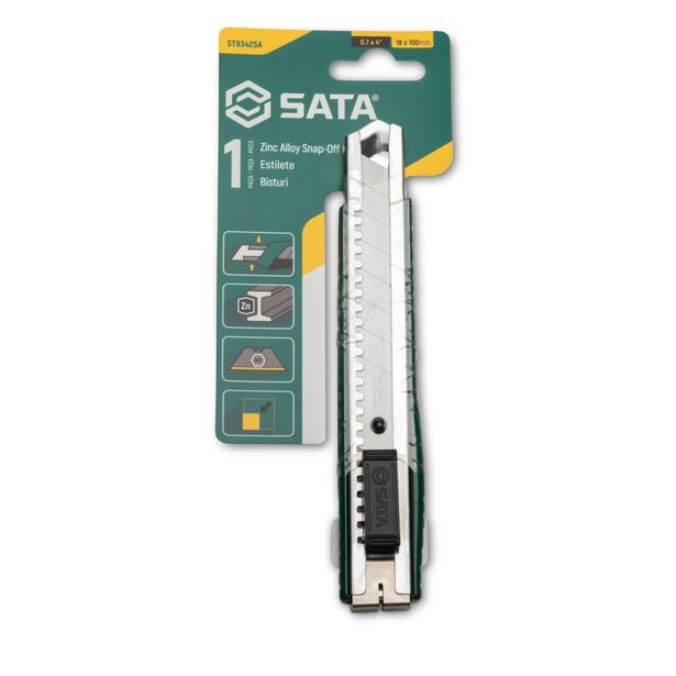 Katkoteräveitsi Sata, liukulukituksella 18mm/8seg.