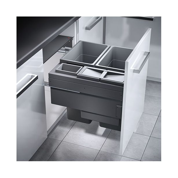 Jätevaunu Savo EURO CARGO, 60cm, 2x38+1x12+1x2.5 l, Verkkokaupan poistotuote