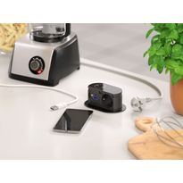 Pistorasia Savo Pop Up USB/Qi musta