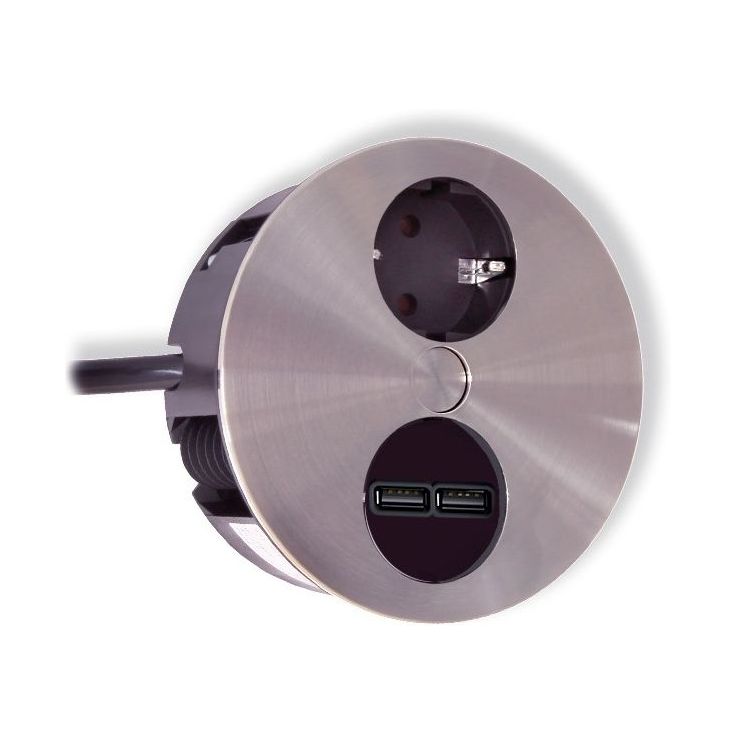 Pistorasiayksikkö Bachmann Twist, 2 x USB-latauspistoke rst