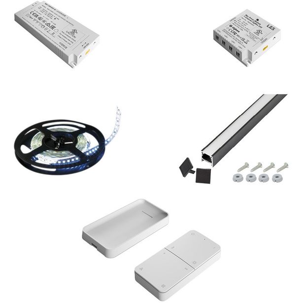 LED-profiilivalaisinsarja Savo iLED-P kaukosäätimellä 2500mm 2700-6500K musta