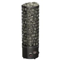 Sähkökiuas SAWO Aries Round Black NB, 4.5kW, 3-6m³, kiinteä ohjaus