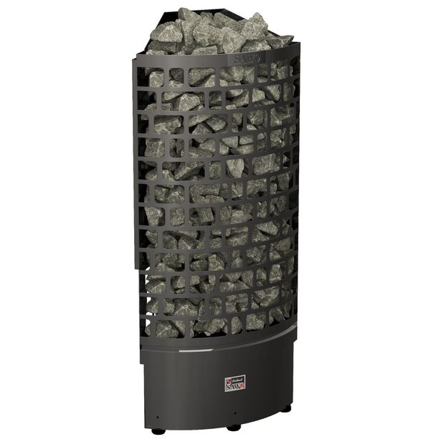 Sähkökiuas SAWO Aries Corner Black NS, 4.5kW, 3-6m³, erillinen ohjaus