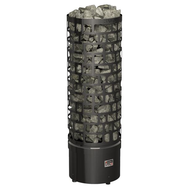 Sähkökiuas SAWO Aries Round Black NS, 7.5kW, 8-12m³, erillinen ohjaus