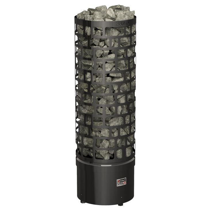 Sähkökiuas SAWO Aries Round Black NS, 7.5kW, 8-12m³, erillinen ohjaus