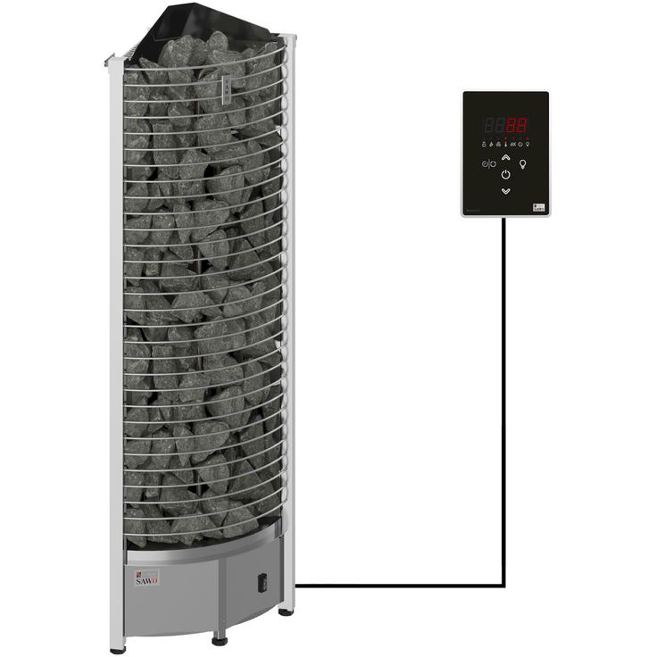 Sähkökiuas SAWO Tower Corner Ni2, 8kW, 7-13m³, erillinen ohjaus