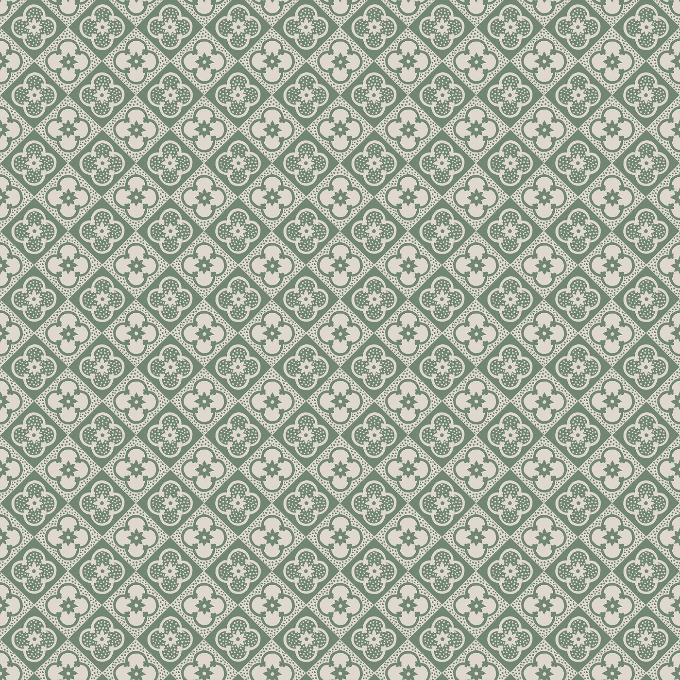 Tapetti Sandberg Lyckan, 0.53x10.05m, non-woven, vihreä