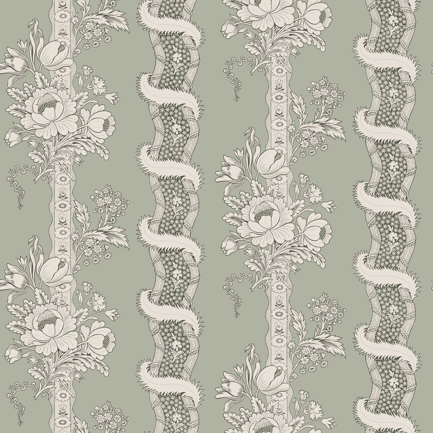 Tapetti Sandberg Alexandra, 0.53x10.05m, non-woven, vihreä