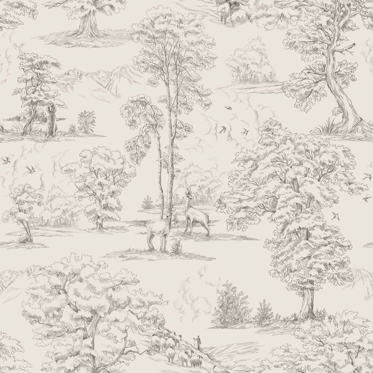 Metsätapetti Sandberg Montfort, 0.53x10.05m, non-woven