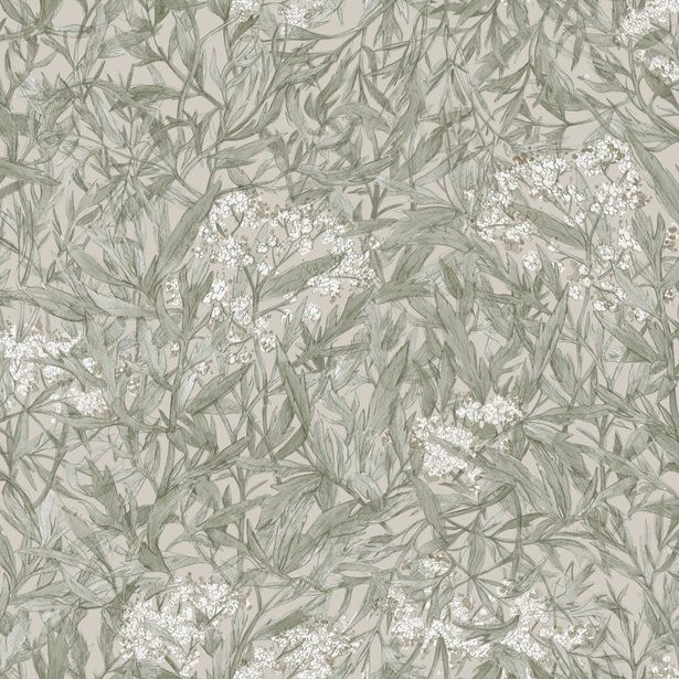 Tapetti Sandberg Malin vihreä/beige 0,53x10,05m non-woven
