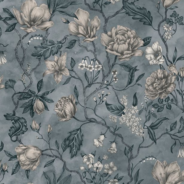 Tapetti Sandberg Linda sininen 0,53x10,05m non-woven