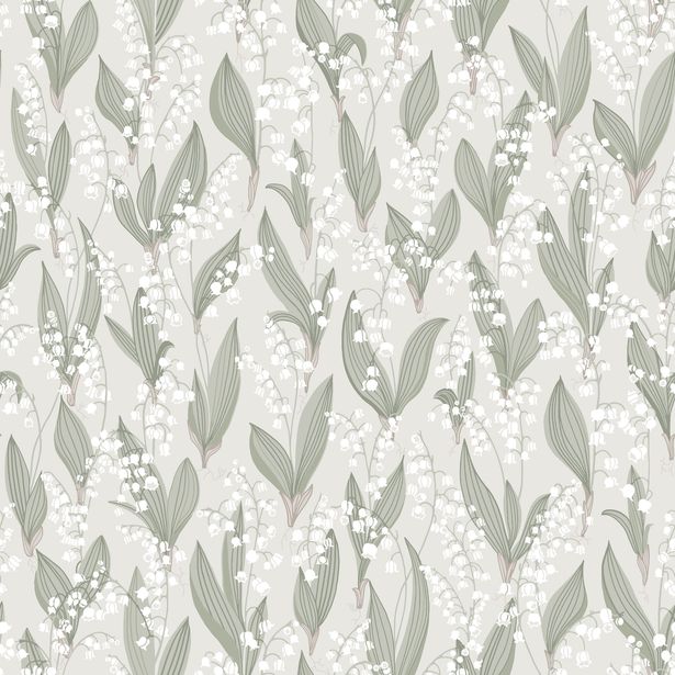 Tapetti Sandberg Liljekonvalj vaalea 0,53x10,05m non-woven