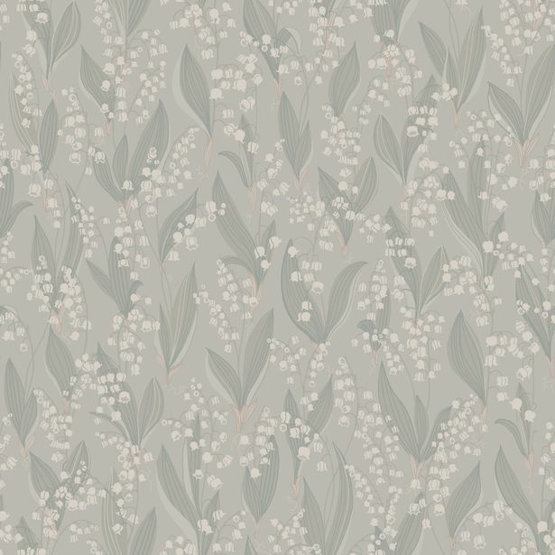 Tapetti Sandberg Liljekonvalj vaaleanvihreä 0,53x10,05m non-woven
