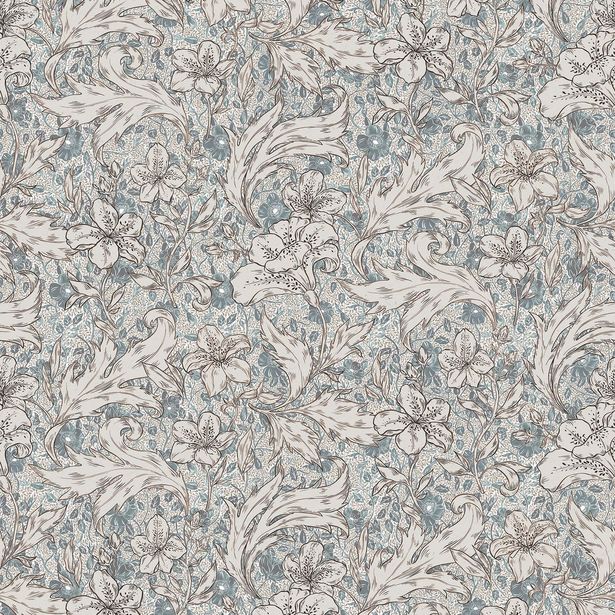 Paneelitapetti Sandberg Mattias, non-woven, mittatilaus, sininen