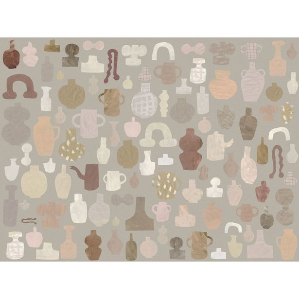 Paneelitapetti Sandberg Emilia Ilke, non-woven, mittatilaus, ruskea
