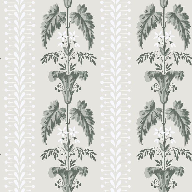 Tapetti Sandberg Sophie vihreä, 0.53x10.05m, non-woven