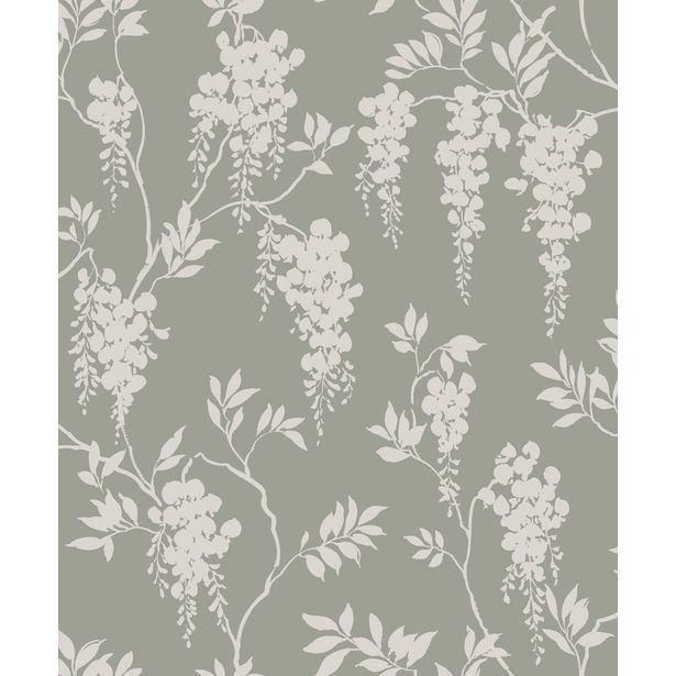 Tapetti Sandberg Hedvig vihreä, 0.53x10.05m, non-woven