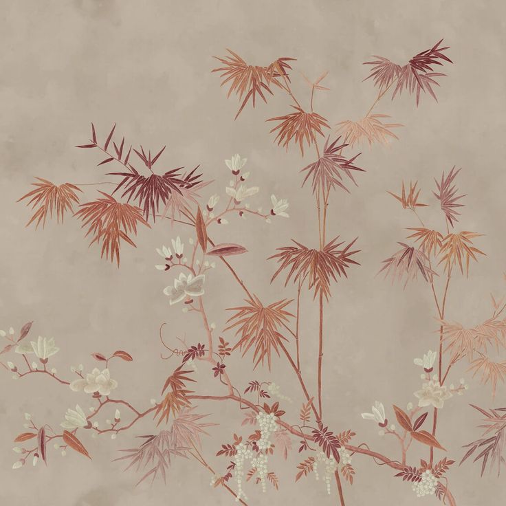 Mittatilaustapetti Bamboo Grove, Clay (S10421)