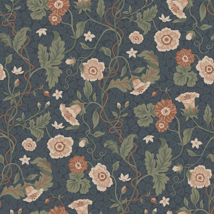 Tapetti Sandberg Ulla, Midnight Blue, sininen (S10500)