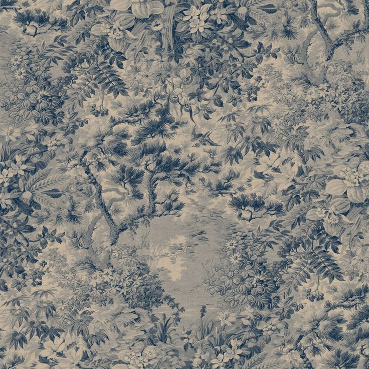 Mittatilaustapetti Johannas Damm, Blue, sininen (S10512)