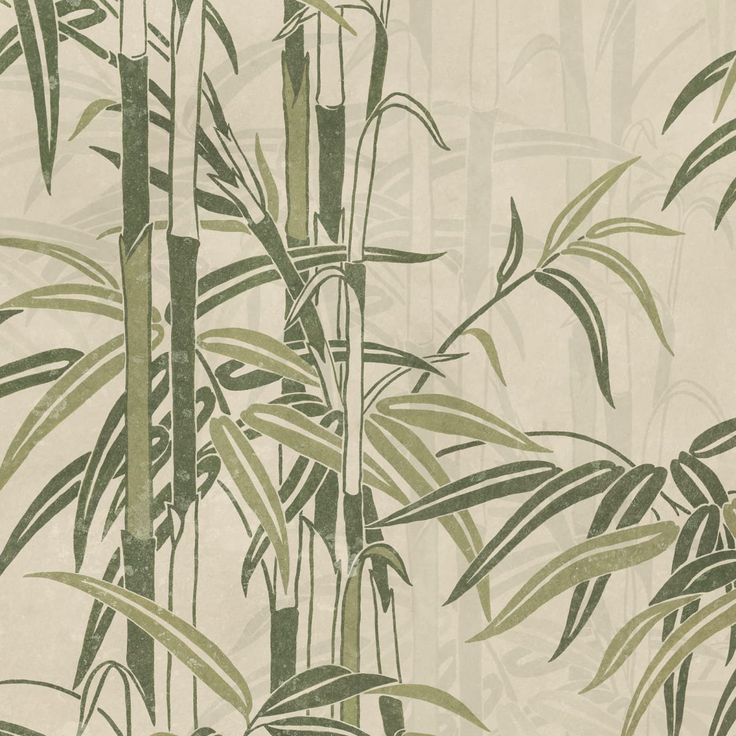 Mittatilaustapetti Leon Mural, Green, vihreä (S10540)