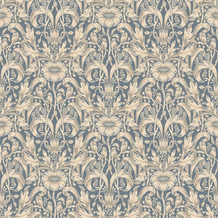 Tapetti Sandberg Emil, Indigo Blue, sininen (S10571)