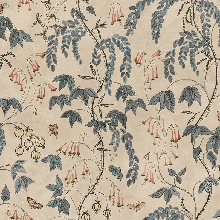 Mittatilaustapetti Ottilia, Misty Blue, sininen (S10574)