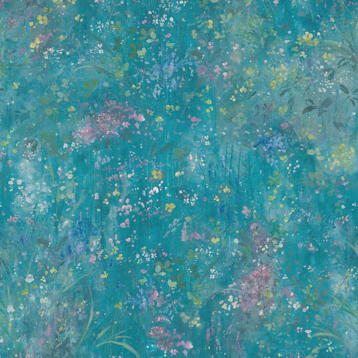 Mittatilaustapetti Juni, Teal (S10607)