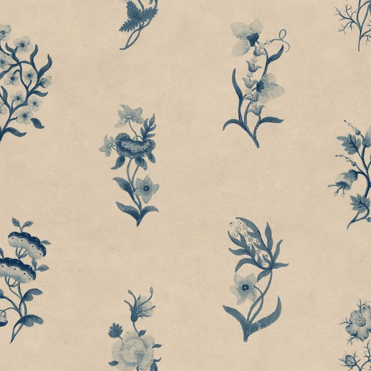 Mittatilaustapetti Victoria, Blue, sininen (S10610)