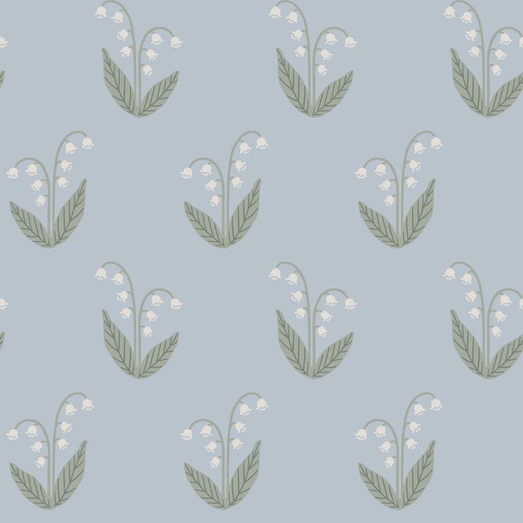 Tapetti Sandberg Lilly, Light Blue, sininen (S10634)