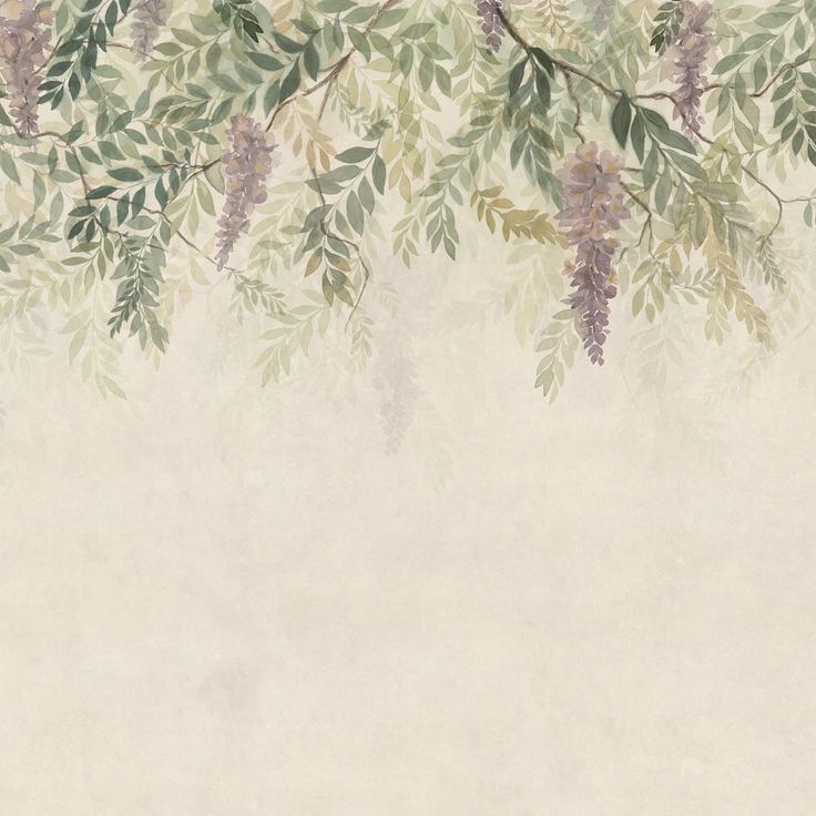 Mittatilaustapetti Wisteria, Green, vihreä (S10657)