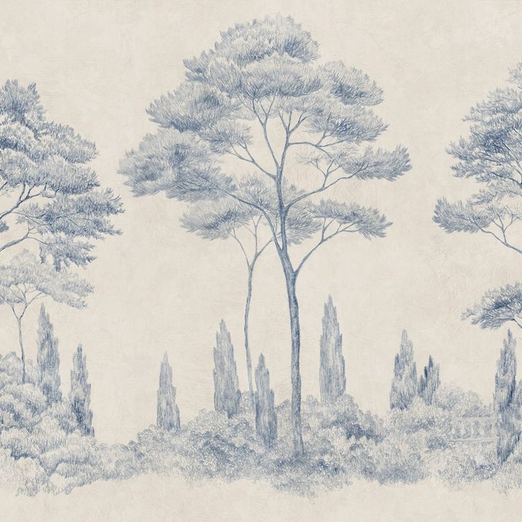 Mittatilaustapetti Andrea, Blue, sininen (S10695)