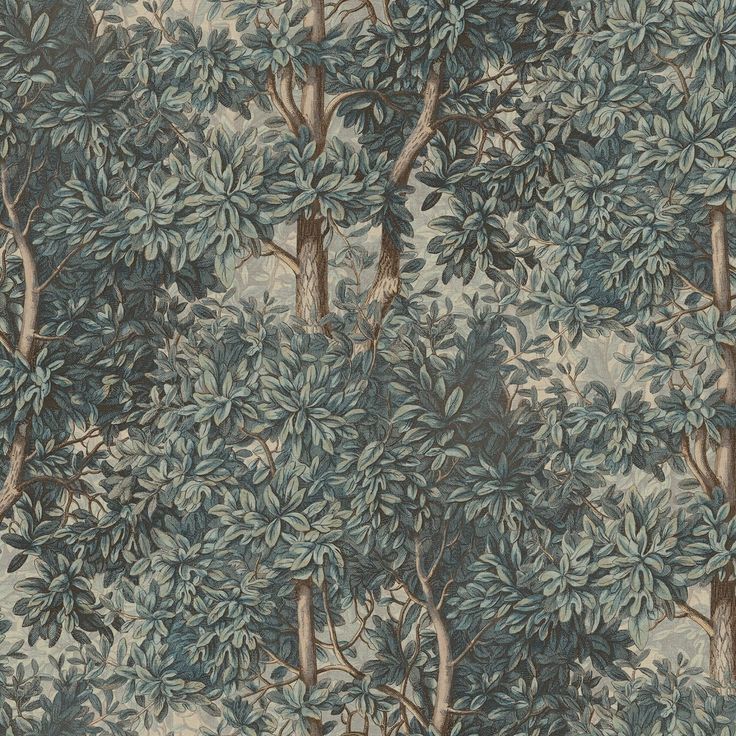 Mittatilaustapetti Charles, Blue, sininen (S10714)