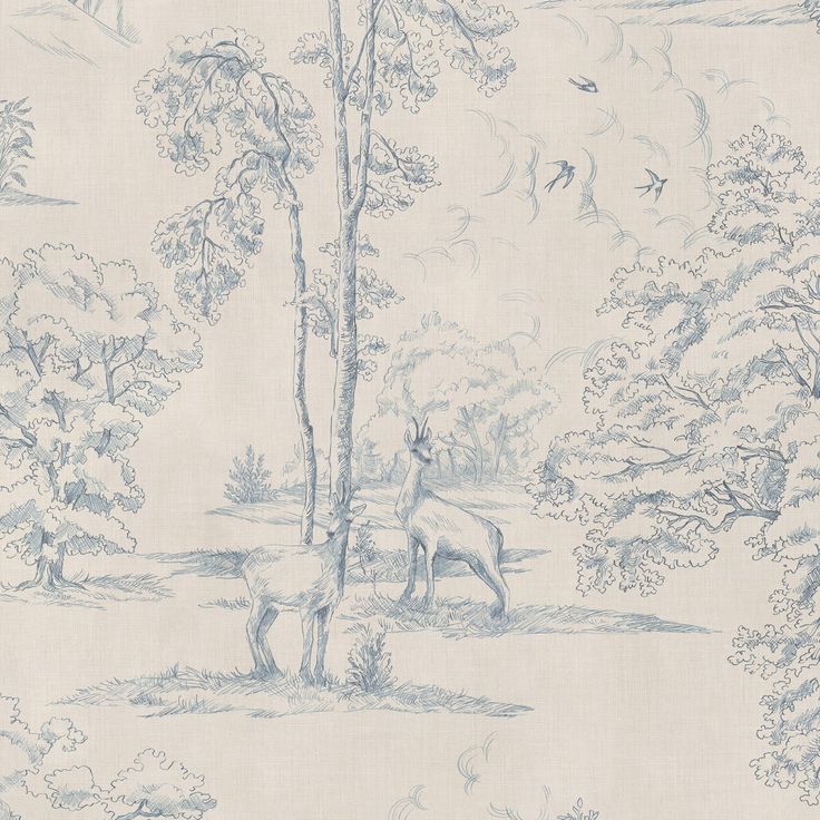 Mittatilaustapetti Montfort Mural, Blue, sininen (S10740)