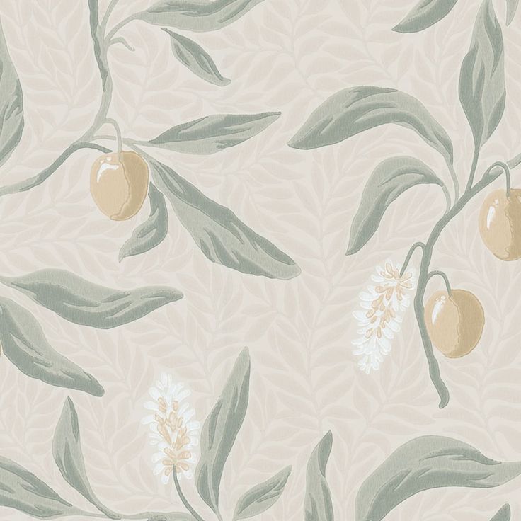 Mittatilaustapetti Vinnie Mural, Sage Green, vihreä (S10844)