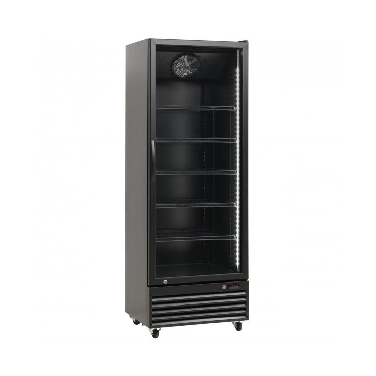 Jääkaappi lasiovella Scandomestic SD726BE, 70cm, musta