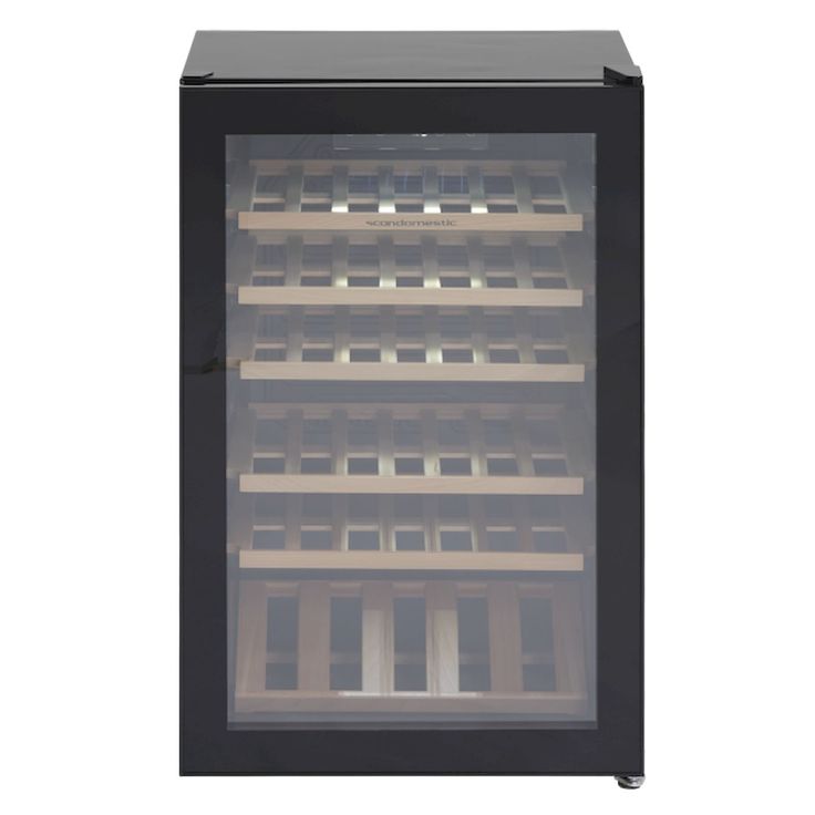 Viinikaappi Scandomestic SV45B, 54cm, 1 lämpötila-alue, vapaasti seisova, musta