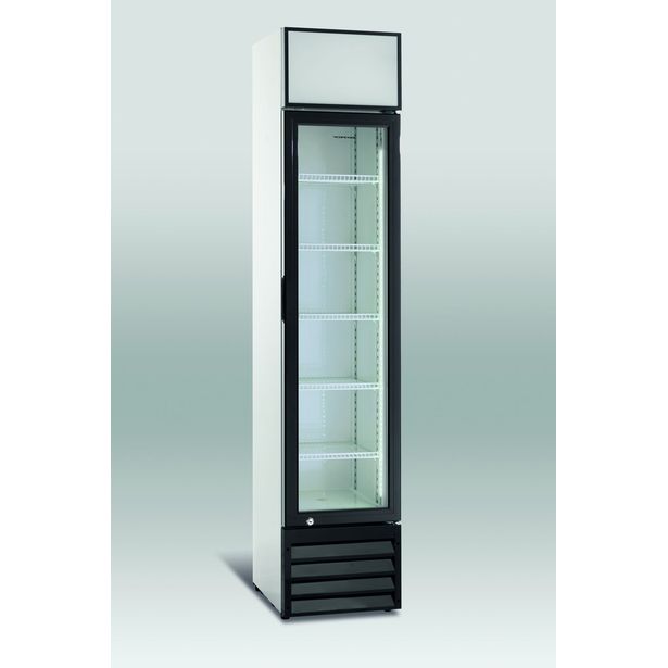 Jääkaappi lasiovella Scandomestic SD 217 E, 39cm, musta
