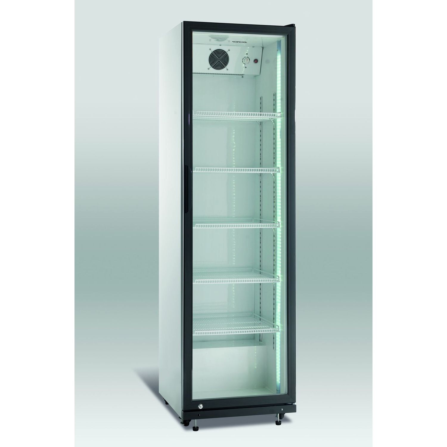 Jääkaappi lasiovella Scandomestic SD 430 E, 57.8cm, musta