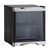 Jääkaappi lasiovella Scandomestic COMPACTCUBE, 43cm, musta