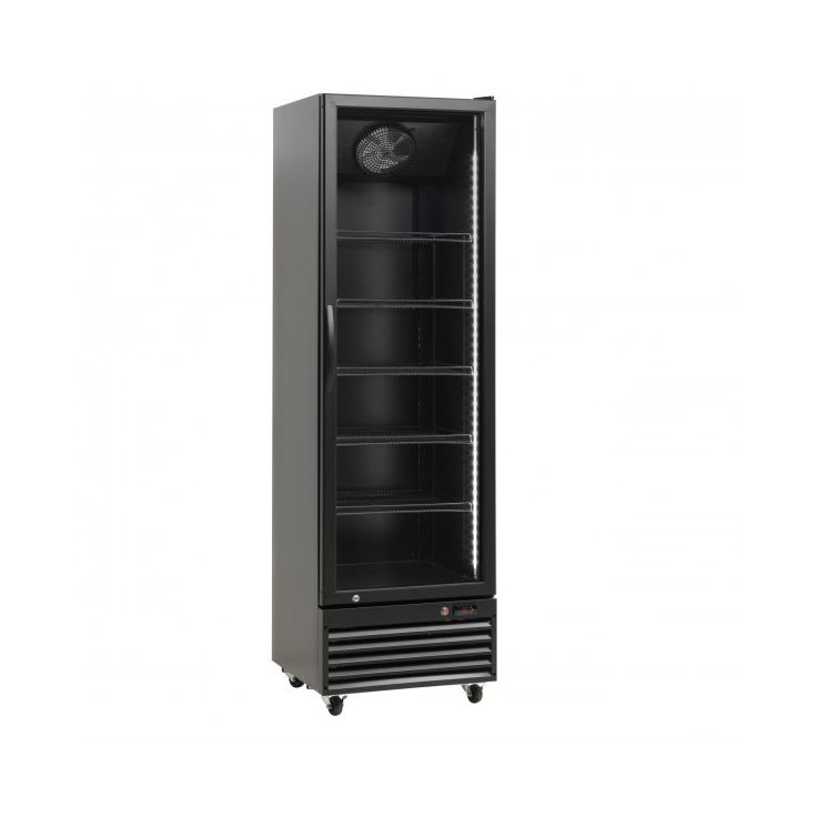 Jääkaappi lasiovella Scandomestic SD426BE, 61cm, musta