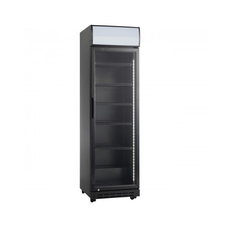 Jääkaappi lasiovella Scandomestic SD420BE, 58cm, musta