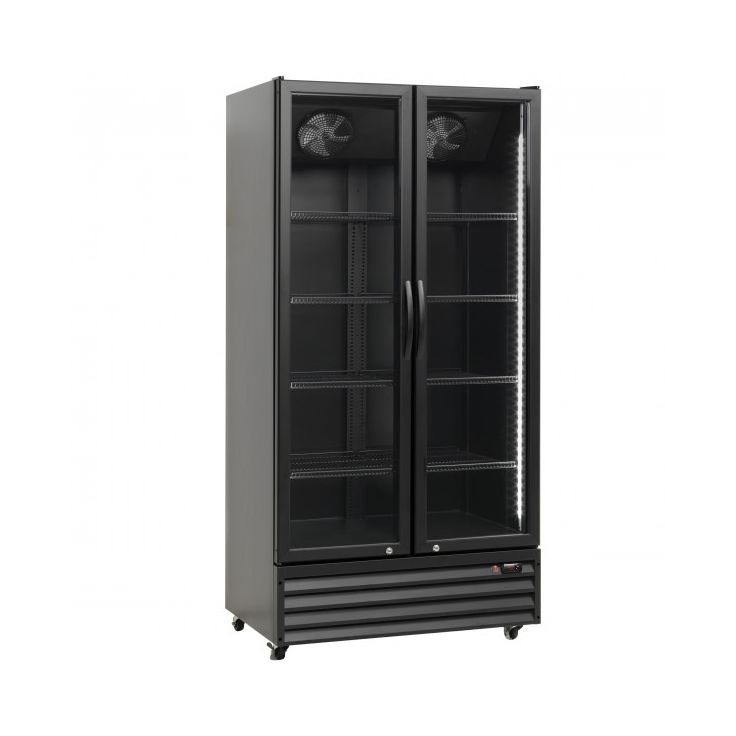 Jääkaappi lasiovilla Scandomestic SD826BE, 100cm, 776l, musta