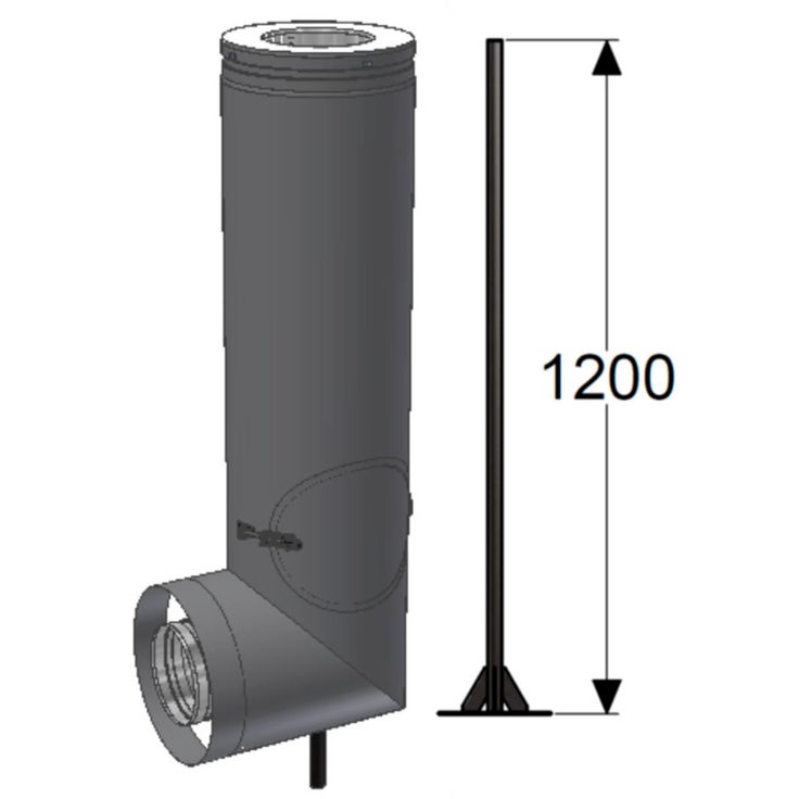 Schiedel Permeter Smooth L-sivuliitos Ø 150 mm