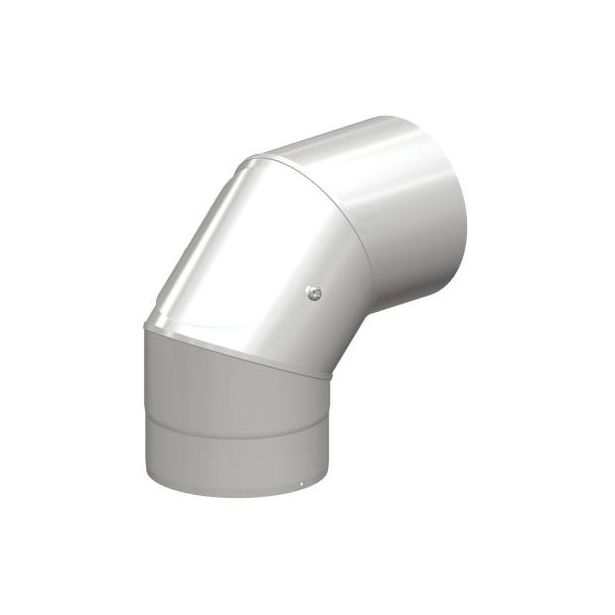 90° kulma tarkastusluukulla Schiedel Prima Smooth, 150mm, musta